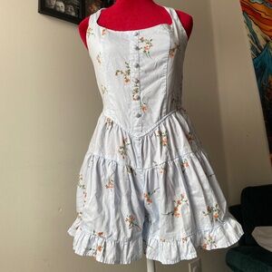 Light Blue Floral Romper